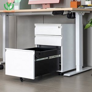 Yinlong 3 çekmece Metal cep dosya dolabı için kilit ile mektup/A4/yasal boyutu altında masa haddeleme dolap ev ofis için - Product Image 4