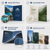 Brochure pliée personnalisée de haute qualité, taille personnalisée disponible, brochure imprimée sur mesure