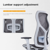 Chaise de bureau ergonomique haut de gamme pivotante avec réglage multifonctionnel, confortable et respirante en maille, pour ordinateur