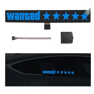 Custom Light Up Led Autoruit Voorruit Stickers Glow Panel 5 Star Wilde Led Sticker