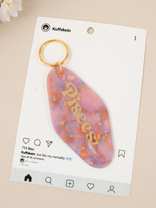 Wear Resistant Zinc Alloy Metal <b>Keyrings</b> Lobster Clasp Hooks Personalised Printed Logo <b>Charms</b> Key Chains - Product Image 1