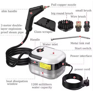Nouvelle conception, <span class=keywords><strong>aspirateur</strong></span> à main 110v 220v 1200ml, <span class=keywords><strong>meilleur</strong></span> nettoyeur à vapeur haute température pour canapé et voitures - Product Image 5