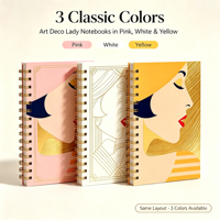 Carnets à spirales avec couverture en tissu/PVC/PP, format A3, journal, agenda, bloc-notes avec services d'impression de logo personnalisé