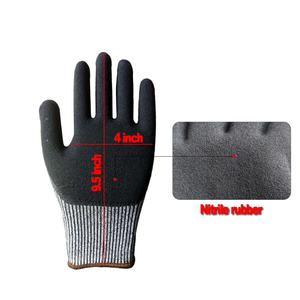 Guantes de Seguridad HPPE Aprobados por ANSI, Recubiertos de Nitrilo, Resistentes a Impactos TPR, para Escalada en Roca, Resistentes a Impactos Mecánicos, para Fábrica, Venta al Por Mayor - Product Image 4