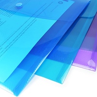 Pochette de classement A4 transparente en PP résistante à l'eau pour documents, dossiers de rangement de bureau