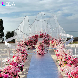 ซุ้มดอกไม้โลหะขนาดใหญ่สำหรับงานแต่งงานกลางแจ้งแบบกำหนดเองของ LEDA ฉากหลังสำหรับงานเลี้ยงฉลองสมรส - Product Image 1