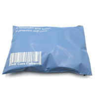 Enveloppe autocollante indéchirable de haute qualité, imprimée en bleu clair, sac de courrier en poly recyclé pour l'emballage et l'expédition de vêtements