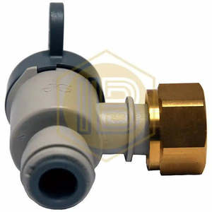 Valvola di intercettazione a gomito in ottone con filettatura BSP da 3/8 - 1/2 - Product Image 4