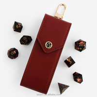 Étui de rangement pour dés en cuir PU de luxe, pochette pour dés pour les jeux de table Dungeons & Dragons, cadeau pour les joueurs