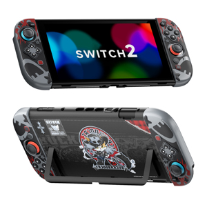 Étui de protection BJBT <span class=keywords><strong>Rockabilly</strong></span> Cat pour Nintendo Switch 2 OLED, coque rigide en PC avec remplacement de la coque des Joycon en silicone - Product Image 2