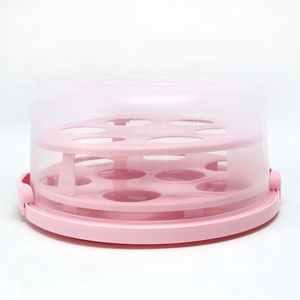Boîte à cupcake personnalisée en gros Porte-gâteau en plastique avec couvercle et poignée - Product Image 6