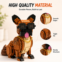 Kit de Construcción de Modelo de Bulldog Francés, Juguete de Bricolaje, Figura Coleccionable Personalizada, Regalo Decorativo, Adorno, Venta al por Mayor