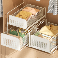 Prix de gros : Organisateur de rangement blanc pour armoire de cuisine, avec tiroir coulissant, porte-couvercles de casseroles, porte-cuillères et panier pour armoire sous évier