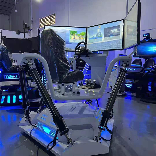 9d VR Racing Virtual Reality  6DOF Arcade Three Screen Motion Simulator VR Set Vr Racing Simulator Price