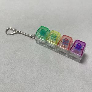 Portachiavi Antistress Personalizzabile con 4 <span class=keywords><strong>Tasti</strong></span> Trasparenti in <span class=keywords><strong>PC</strong></span>, Vari Colori, Vendita all'Ingrosso - Product Image 6