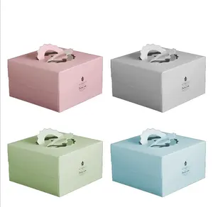 Новые картонные подарочные коробки, бумажные маленькие коробки для тортов, роскошные коробки для тортов