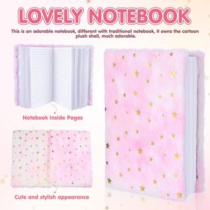 Carnet en fourrure personnalisé promotionnel de haute qualité, écologique, en lin de luxe, journal personnalisé pour l'école - Product Image 4