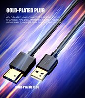 Cable USB a HDMI de la Mejor Calidad, Cable USB a HDMI de 3.3 Pies/1 Metro para Mac, iOS, Windows 12/11/10/Vista/XP, HDTV