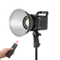 Lumière de studio COB vidéo à affichage numérique à LED 100W Équipement d'éclairage photographique Télécommande