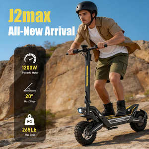สกู๊ตเตอร์ J2Max 1200W ประสิทธิภาพสูง ความเร็ว 50 กม./ชม. ระบบกันสะเทือนเต็มรูปแบบ ยาง 11 นิ้ว มีสินค้าในสหรัฐอเมริกา มอเตอร์ J2Max กำลังสูง 1200W พร้อมจัดส่ง - Product Image 2
