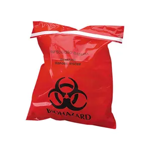厂家直销胶粘剂高压灭菌生物危害垃圾袋批发定制医疗垃圾袋