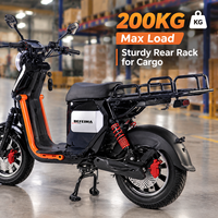 Moto électrique de livraison longue portée U2, batterie lithium 48V, scooter avec porte-bagages arrière robuste pour livraison de colis