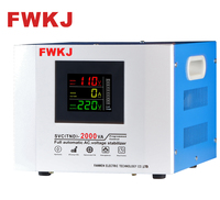 Stabilisateur de tension AC monophasé SVC(TND)-2000VA entièrement automatique en cuivre avec contrôle par servomoteur et AVR