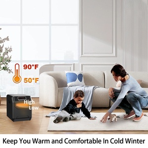 Punta de calor sobre protección de seguridad para el hogar de invierno portátil 1000W 1500W gabinete de plástico calentadores infrarrojos con temporizador programable - Product Image 3