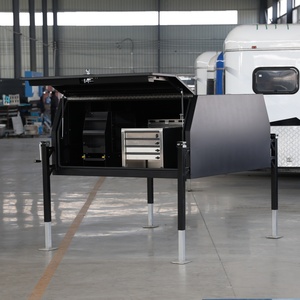 Customized Portable Aluminum Ute Canopy Toolbox Waterproof Outdoor Storage <b>Tray</b> Lockable Dustproof 2 Compartments for Tool - Product Image 2