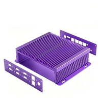 Boîtier de dissipateur thermique en aluminium sur mesure pour PCB, boîtier électronique usiné CNC pour amplificateur, routeur, alimentation électrique