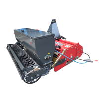 Matériel agricole : Machine de préparation du sol à attelage 3 points pour tracteur, rotoculteur, bêche rotative, enfouisseur de pierres avec semoir