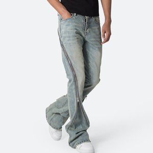 Jeans de Hombre Ajustados con Cierre, Estilo Vintage Azul, Lavado <span class=keywords><strong>Monkey</strong></span>, de Alta Calidad, Fabricante OEM - Product Image 6