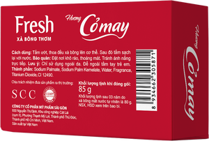 สบู่ก้อนแข็ง อายุการเก็บรักษา 36 เดือน ทำความสะอาดง่าย ล้างออกง่าย พิมพ์ลายซิลค์สกรีน กลิ่นเฟรช กลิ่นหญ้าหวาย-90 กรัม เหมาะสำหรับทุกสภาพผิว ใช้ได้ทุกวัน - Product Image 2