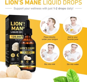 OEM/ODM Marque distributeur Gouttes d'extrait de champignon pour adulte Soulagement du stress Liquide oral 2ml par portion 60 ml/bouteille - Product Image 3