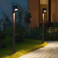Lampe solaire en aluminium pour jardin, à brancher, LED rotative avec un angle de faisceau de 360° pour pelouse, terrasse, cour, indice de protection IP65