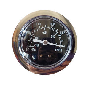 -760mmhg 진공 압력계 U 클램프 튜브 블랙 스틸 케이스 가스 압력 게이지 - Product Image 1