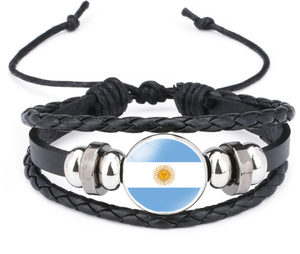 Регулируемый кожаный браслет Стильный южноамериканский Национальный флаг Суринама настраиваемый по длине аксессуар - Product Image 4