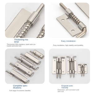 304 thép không gỉ Hộp phân phối mùa xuân Bản lề cửa tủ chốt Hàn Bản lề CL225-1 mềm đóng lớn vừa kích thước nhỏ - Product Image 5