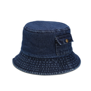 Casquette de pêcheur en jean <span class=keywords><strong>tendance</strong></span> automne-hiver <span class=keywords><strong>2022</strong></span>, design avec poche, chapeau seau en jean pour femmes, hommes, sports de plein air, décontracté, habillé - Product Image 5