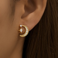 Bijoux de piercing Glowluxe Ensemble de boucles d'oreilles en argent sterling 925 avec différentes formes de perles et de zircons