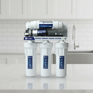 Purificateur d'eau à osmose inverse 75G à 5 étapes, à prix d'usine, pour évier, à usage domestique extérieur, à installer sous l'évier, pour eau potable directe - Product Image 1