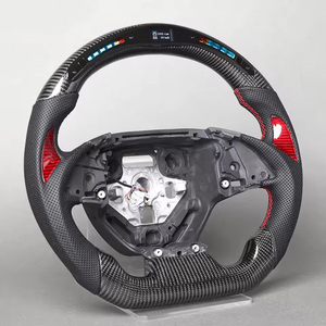 <span class=keywords><strong>Volante</strong></span> de cuero personalizado para Chevrolet Camaro Corvette C7 <span class=keywords><strong>Chevy</strong></span> ZL1 SS, <span class=keywords><strong>volante</strong></span> de fibra de carbono LED con fondo plano - Product Image 6