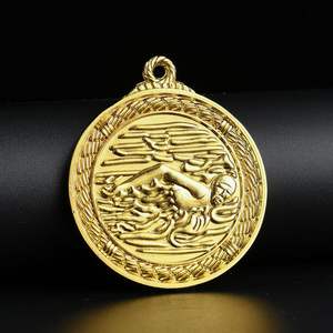 Großhandel kunden spezifische Medaillen Gold Silber Bronze Medaillen Rang Preis Champion Runde Zink legierung Medaille Schwimmen - Product Image 3