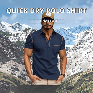 Camisetas de Manga Corta de Alta Calidad para Verano, Tejido Sólido de Secado Rápido, Estampado Digital, Poliéster y Spandex, para Cuello Redondo, Estilo Casual de Negocios - Product Image 2