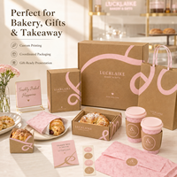 Cajas de Embalaje de Cartón Plegables Biodegradables Personalizadas de Alta Calidad para Pasteles, Galletas, Bizcochos y Donuts con Logotipo