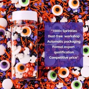 Hot 100g Spooky Mix arrose avec des yeux <span class=keywords><strong>Jumbo</strong></span> pressé bonbons gâteau arrose en gros pour Halloween biscuits Cupcakes fête friandises - Product Image 2