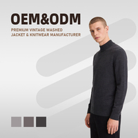 Pull Homme Hiver Automne Semi-Montant Sans Couture Luxe Léger Grande Taille Personnalisé de Haute Qualité