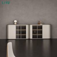 Table de conférence ovale de luxe bicolore en bois avec piétement cannelé et chaises de direction à dossier haut pour salle de réunion LIYU