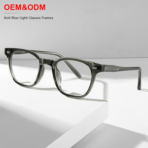 <span class=keywords><strong>Gafas</strong></span> Ópticas Geométricas Cuadradas Anti-Luz Azul TR90 de Alta Calidad, <span class=keywords><strong>Gafas</strong></span> Retro Clásicas a la Moda, Transparentes, con Logotipo Personalizado - Product Image 1
