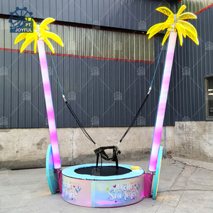 Joyful LED Lit Palm Tree Bungee Trampoline CE Certified <strong>Customized</strong> Color Kids Swing Ride Amusement Park Outdoor Indoor Play Fun - Product Image 1